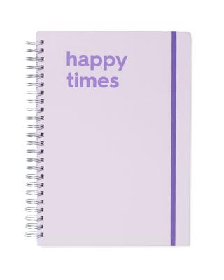 HEMA Fotoboek Plakboek Met Spiraal 32.5x23 Lila Quote