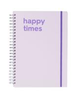 HEMA Fotoboek Plakboek Met Spiraal 32.5x23 Lila Quote