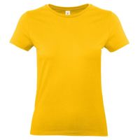 Basic dames t-shirt goud geel met ronde hals 2XL (44)  -