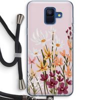 Painted wildflowers: Samsung Galaxy A6 (2018) Transparant Hoesje met koord