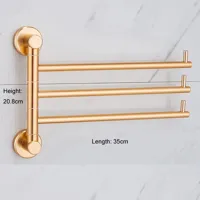 Vouwbaar Handdoekrek | 35-40 cm | Aluminiumlegering | Goud of Messing