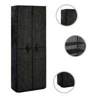 Schoenenkast 60x30x166 cm stof zwart
