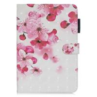 3D Horizontal Flip Leather Case with Holder & Card Slots For Galaxy Tab A 8 (2019)(Red Flower)