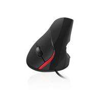 Ergonomische Optische Muis Ewent EW3156 1000 dpi USB Zwart Zwart/Rood Rood/Zwart