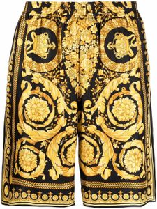 Versace short Barocco en soie - Noir