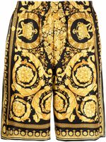 Versace short Barocco en soie - Noir