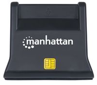 Manhattan 102025 smart card reader Binnen USB USB 2.0 Zwart - thumbnail