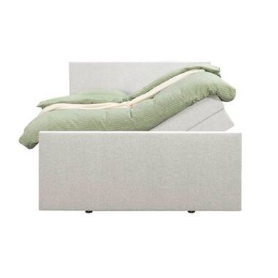 Boxspring met opbergruimte en voetbord Liv egaal - ecru - 140x200cm - Leen Bakker