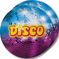 Disco feest wegwerpbordjes - 20x - D23 cm - jaren 80/disco themafeest