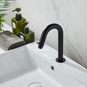 Fonteinkraan BWS Nero Gebogen Messing Mat Zwart