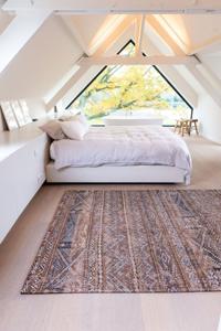 Louis de Poortere - 9112 Antiquarian Kelim Agdal Brown - 280x390 cm Vintage Vloerkleed