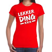 Lekkerding tekst t-shirt rood dames