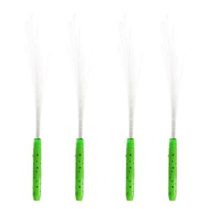 Set van 4x stuks fiber LED licht stick groen