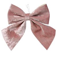 Decoris Decoratie strik - roze - 20 x 24 cm - polyester - bruiloft / feest versiering