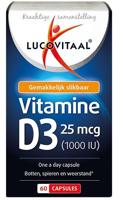 Lucovitaal Voedingssupplementen Vitamine D3 25mcg Capsules Botten & Weerstand 60Capsules 60Gélules