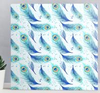 Canvas schilderij blauwe veren