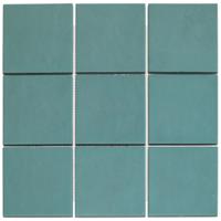 The Mosaic Factory Kasba Mozaïek Tegel Vierkant - Ocean Blue Mat Porselein 297x297 mm