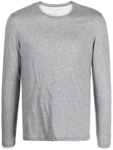 Majestic Filatures sweat en coton à design chiné - Gris