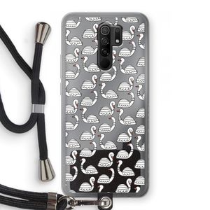 Zwanen: Xiaomi Redmi 9 Transparant Hoesje met koord