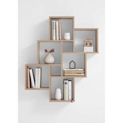 Wandrek Laurio - eikenkleur - 81,2x94,3x15,7 cm - Leen Bakker