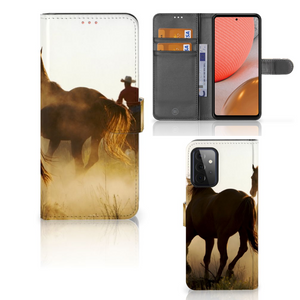 Samsung Galaxy A72 Telefoonhoesje met Pasjes Design Cowboy