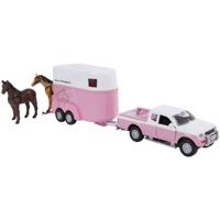 Kids Globe Mitsubishi auto met paardentrailer - 27 cm