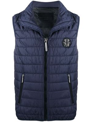 Philipp Plein gilet matelassé - Bleu