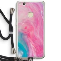 Roze explosie: Huawei Ascend P10 Lite Transparant Hoesje met koord