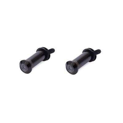 Deurspion - 2x - zwart - massief messing - 1,2 cm - 160 graden - deurbeveiliging