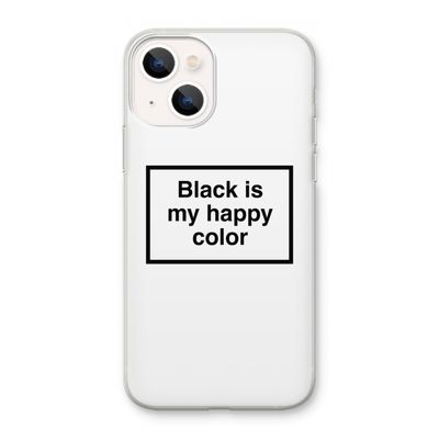Black is my happy color: iPhone 13 mini Transparant Hoesje