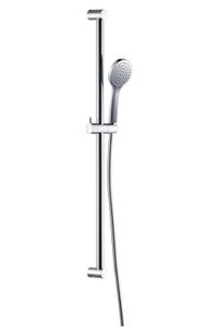 B&w-luxury H2o Round Glijstangset 90 Met Handdouche 1f En -slang 150cm. Chroom