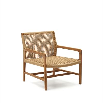 Kave Home Sabolla loungestoel teak