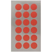 144x Stippen stickers rood 15 mm   -