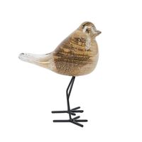 Sculptuur sparrow standing bruin