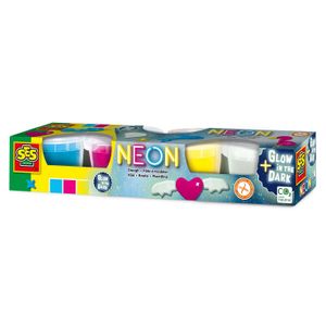 SES Creative Klei - Neon en Glow in the dark 4x90gr