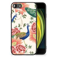 Dierenprint Telefoonhoesje voor iPhone SE 2022 | SE 2020 | 7/8 Pink Peacock - thumbnail