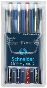 Schneider S-183194 Rollerball One Hybrid C 0,3mm Etui 4 Stuks
