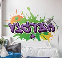 Urban muurstickers Graffiti naam swirl