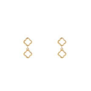 Day&Eve Oorbellen Double Clover | Goud