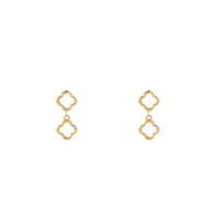 Day&Eve Oorbellen Double Clover | Goud