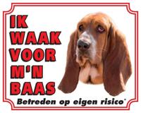 Basset Hound Waakbord - Ik waak voor mijn baas