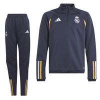 adidas Real Madrid Trainingspak 1/4-Zip 2023-2024 Kids Donkerblauw Wit Goud - thumbnail