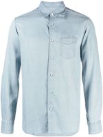 Officine Generale button-up lyocell shirt - Bleu - thumbnail