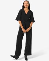 HEMA Damesjumpsuit Wani glitter zwart (zwart)