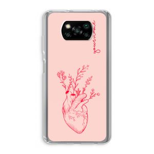 Blooming Heart: Xiaomi Poco X3 Pro Transparant Hoesje
