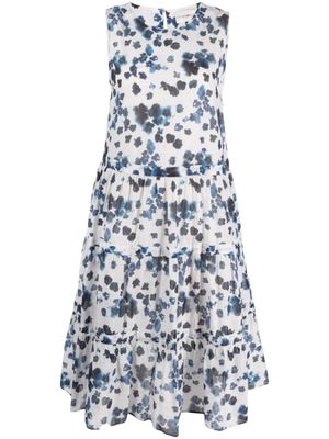 Emporio Armani robe Mare à fleur - Bleu