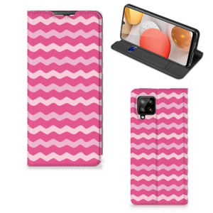 Samsung Galaxy A42 Hoesje met Magneet Waves Pink