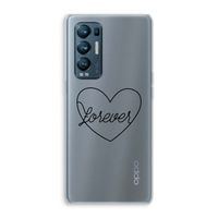 Forever heart black: Oppo Find X3 Neo Transparant Hoesje