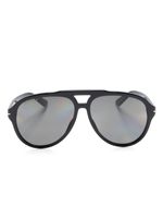 Gucci Eyewear lunettes de soleil pilote à logo imprimé - Noir