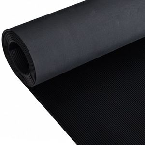 VidaXL Rubberen anti-slip vloermat 2x1m fijn geribbeld